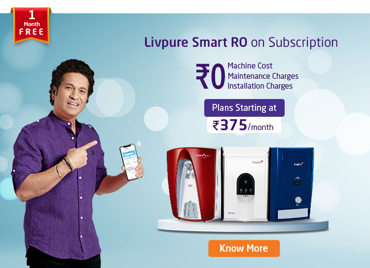 Livpure RO Water Purifier on rent, AC & Mattresses On EMI Online